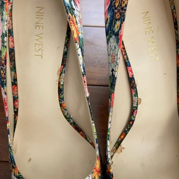 Nine West Multicolor Floral Heels - Picture 3 of 5
